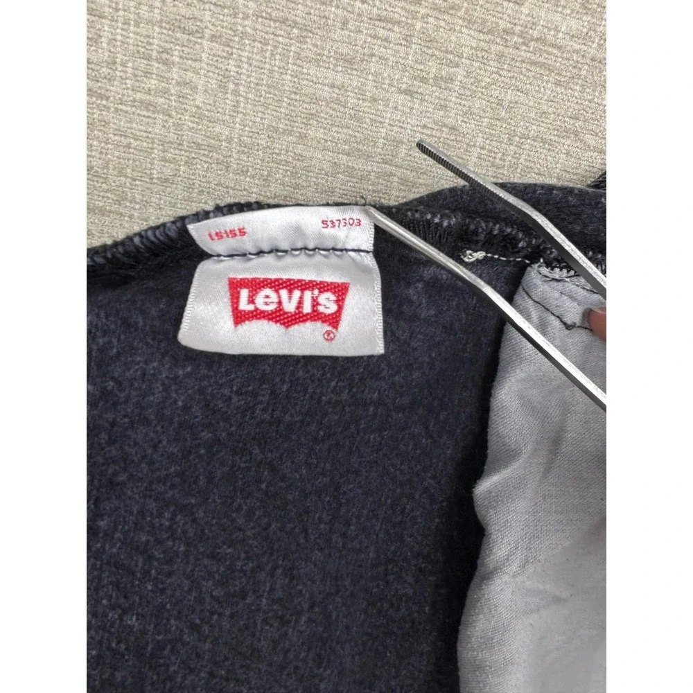 Levis 501 Jeans Mens 36x34 Y2K style Fuzzy Faded Black Denim